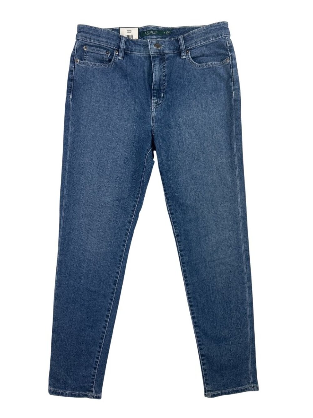 LRL Premier Skinny Cropped Jeans Medium Wash NWT Women's Size 10